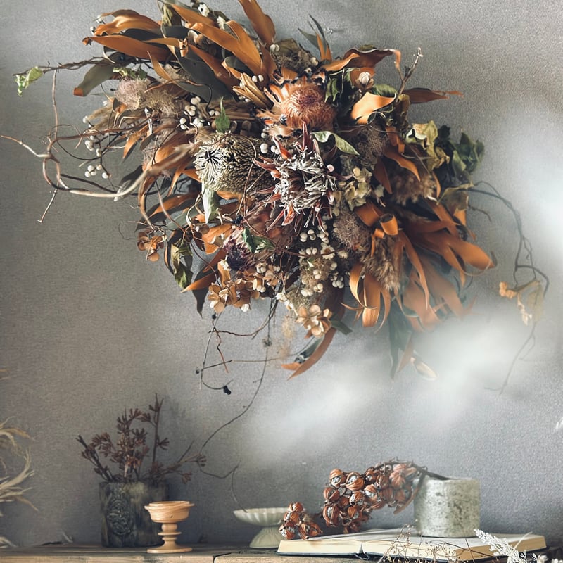 ドライフラワー壁掛けアレンジ】 | ドライフラワー NEWCONNECT