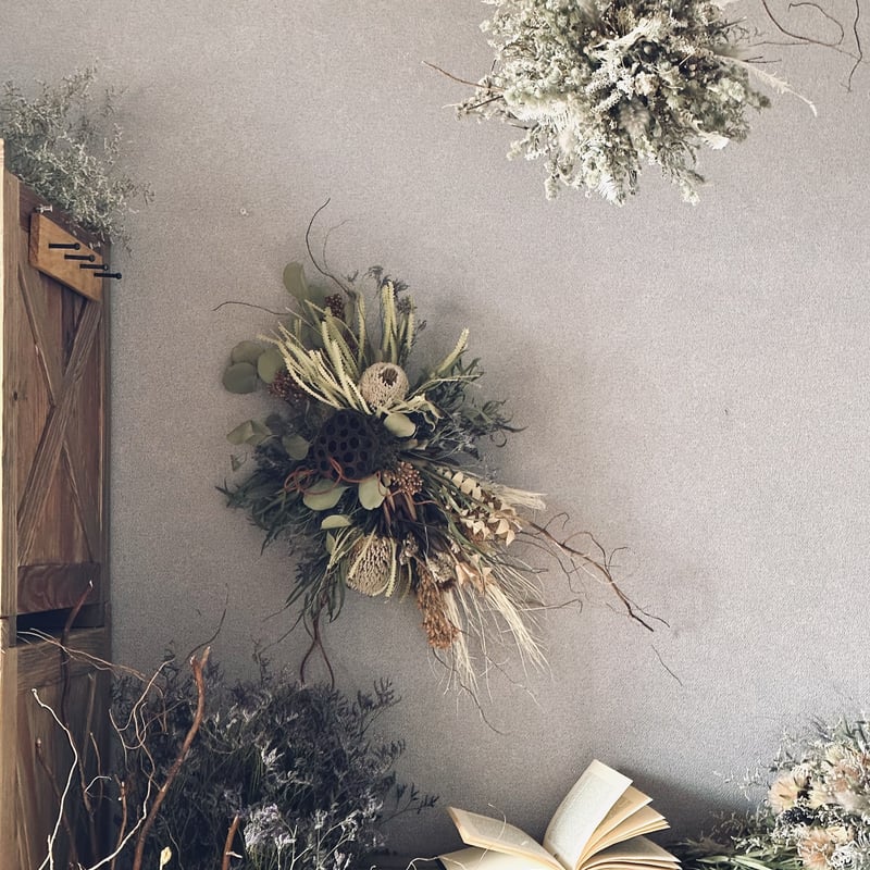 ドライフラワーブーケ風スワッグ ネイティブアンティーク 【公式通販】