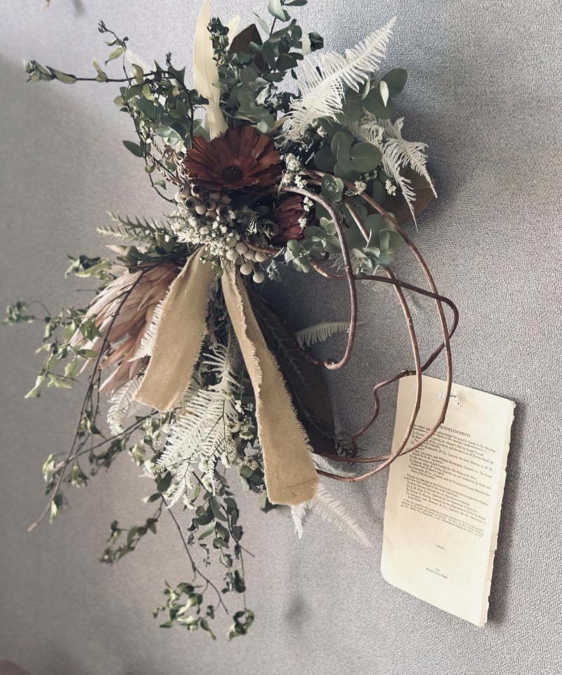 ドライフラワーリース】枝物のある暮らし ワイルドフラワーの