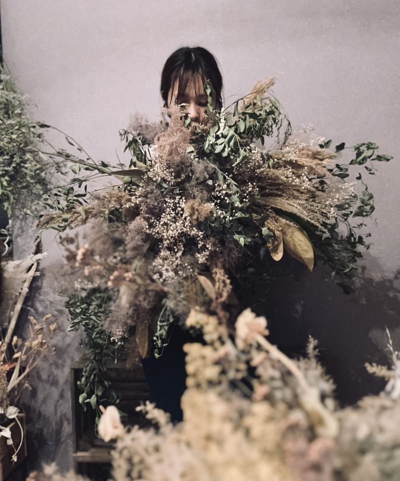 ドライフラワー壁掛けアレンジ】ボタニカル空間装飾に | ドライ
