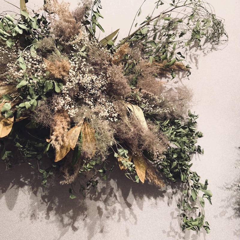 ドライフラワー壁掛けアレンジ】ボタニカル空間装飾に | ドライ