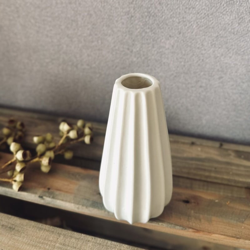 フラワーベース】暮らしに彩りを𓂃 花器 ラインポット ドライフラワー