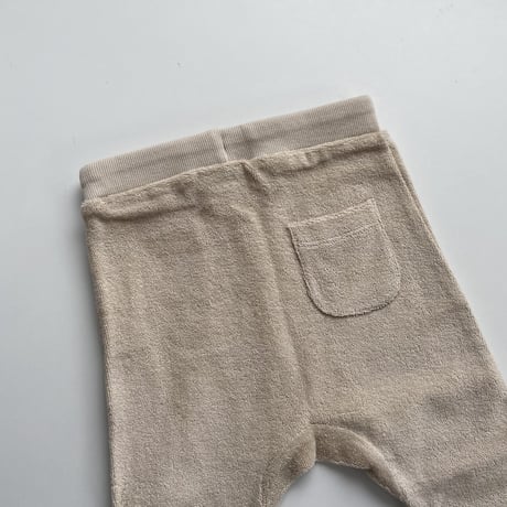 Baggy Leggings Terry  [ OFF WHITE ] / Monsieur Mini     [ムッシュミニ レギンス 子供服 テリー]