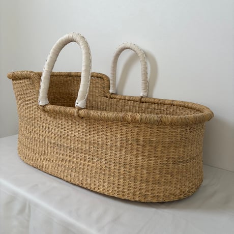 Moses Basket [ Hooded / Ivory&Beige ] / Hippo + Birds     [ボルガクーファン クーファン ベビーベッド]