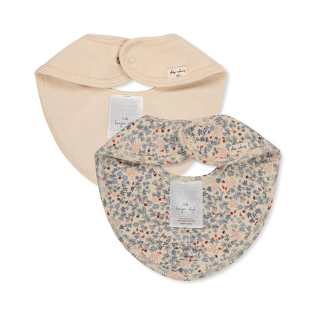 2 Pack Basic Bib [ ROSE HIP BLUE/BRAZILIAN SAND ] / Konges Sloejd    [2枚組 コンゲススロイド 防水 ビブ スタイ ベビー服]