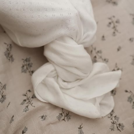 Organic Knotted Gown / Hippo + Birds  [ベビー ガウン 新生児 出産準備 肌着 退院着 セレモニードレス ドレスオール ポインテル]