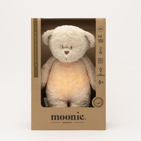 Moonie 2.0 Organic Humming Bear With A Lamp [ Sand natur ]  [ナイトライト ハミングベア ファーストトイ  ぬいぐるみ