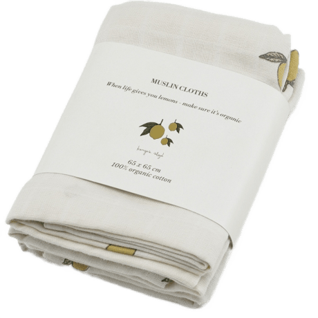 [ 1PC ] Muslin Cloth GOTS [ Lemon ]  / Konges Sloejd     [コンゲススロイド ガーゼ  沐浴  赤ちゃん  ベビー  出産準備]