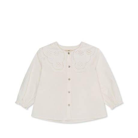 Rilo Collar Shirt [ OPTIC WHITE ] / konges sloejd    [コンゲススロイド ブラウス 子供服 ]