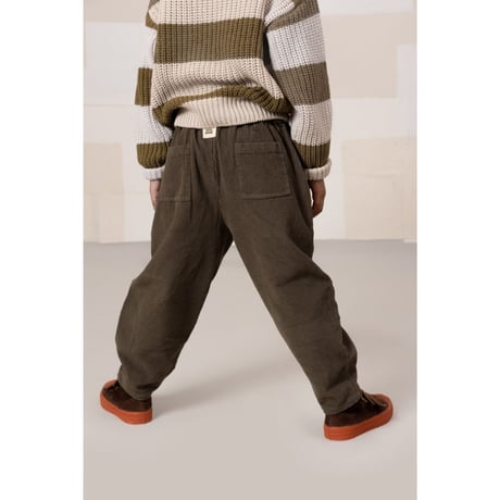 CARROT CORDUROY PANTS [ DARK TAUPE ] / STUDIO BOHEME [パンツ コーデュロイ 子供服 ベビー ]