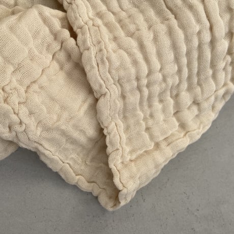 Organic Cotton 6 layer Gauze Swaddle / Hippo + Birds  [オーガニックコットン 沐浴 男の子 女の子  おくるみ ガーゼ swaddle ]