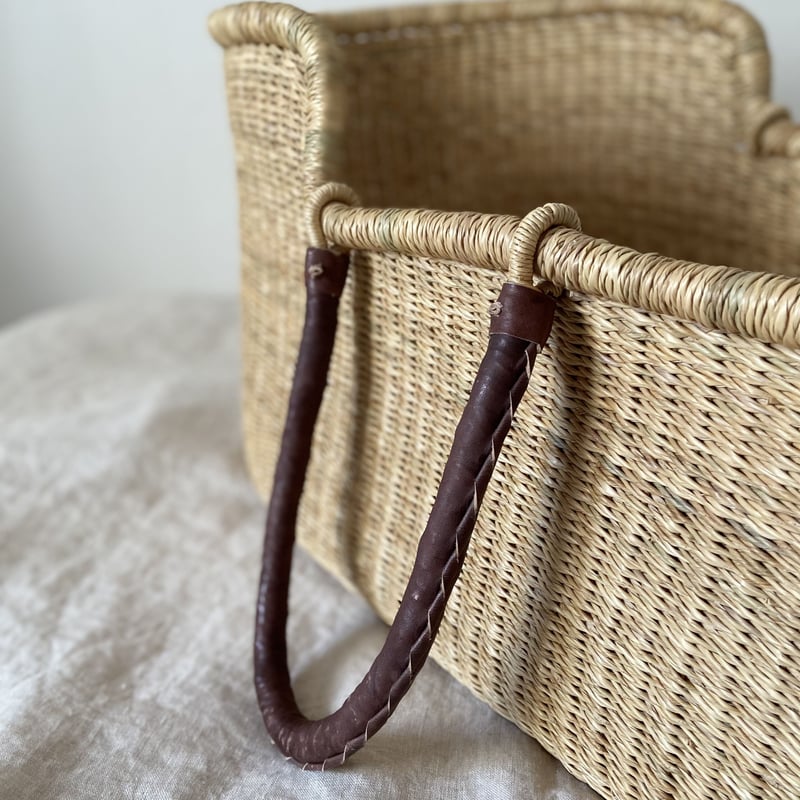 ご予約】Moses Basket [ Hooded / Natural+Brown ] /