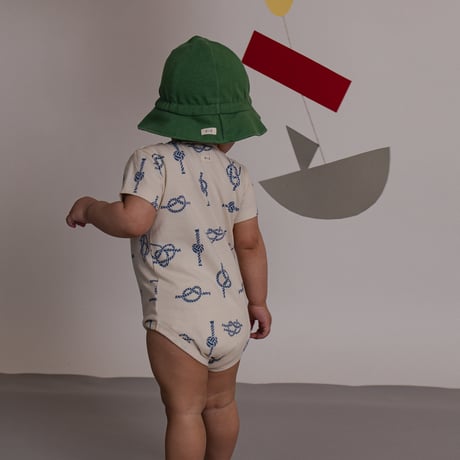 [26SS] Sailor Knots Short Sleeve Bodysuit / Organic Zoo