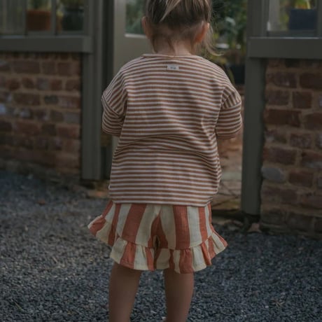 [26SS] Tomato Stripes Frill Shorts / Organic Zoo