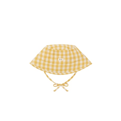 [26SS] Honeycomb Gingham Bucket Sun Hat / Organic Zoo