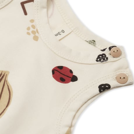 [26SS] Grow & Gather Sleeveless Bodysuit / Organic Zoo