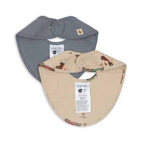 Basic 2 Pack Bib [ TRADEWINDS / GRAND PRIX ] / Konges Sloejd    [コンゲススロイド ビブ スタイ ベビー服]