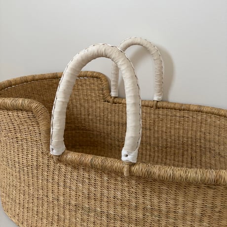 Moses Basket [ Hooded / Ivory&Beige ] / Hippo + Birds     [ボルガクーファン クーファン ベビーベッド]