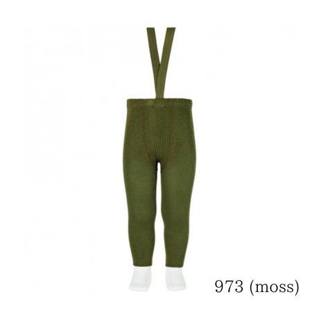 Merino Wool Blend Suspender Leggings  / Cóndor  [コンドル  サスペンダー レギンス タイツ ブレース 子供服]