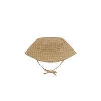 Grid Check Wheat Bucket Sun Hat / Organic Zoo