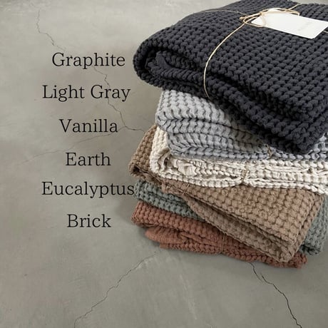 Cotton-Linen Waffle Blanket / MALLINO  [マリノ コットンリネン ブランケット ワッフル おくるみ 出産祝い 赤ちゃん 出産準備]