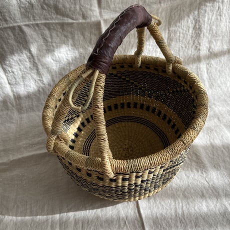 Market Basket [ Anne / Brown, Black&beige ] M / Hippo + Birds [ボルガ マーケット バスケット おしゃれ  ]