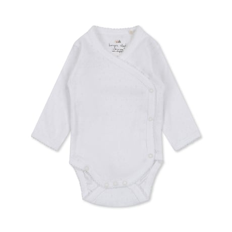 Minnie Newborn Body GOTS [ OPTIC WHITE ] / konges sloejd    [コンゲススロイド ロンパース 新生児 退院着 ベビー服 ボディ]