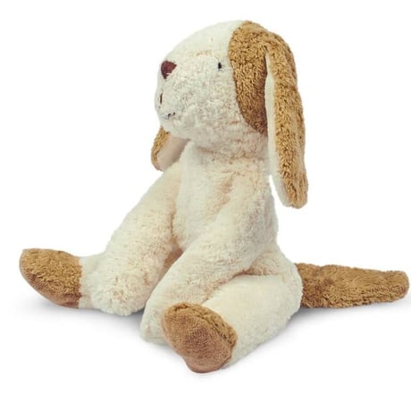 Floppy Animal Dog  WHITE＆BEIGE ( Small ) / SENGER Naturwelt  [ファーストトイ オーガニック 洗える ぬいぐるみ イヌ 出産祝い おしゃれ]
