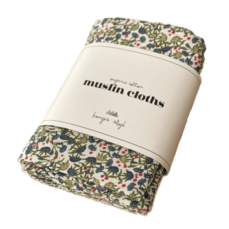 [ 1PC ] Muslin Cloth GOTS [ Jardin De Fleurs ]  / Konges Sloejd     [コンゲススロイド ガーゼ 赤ちゃん  ベビー  出産準備]