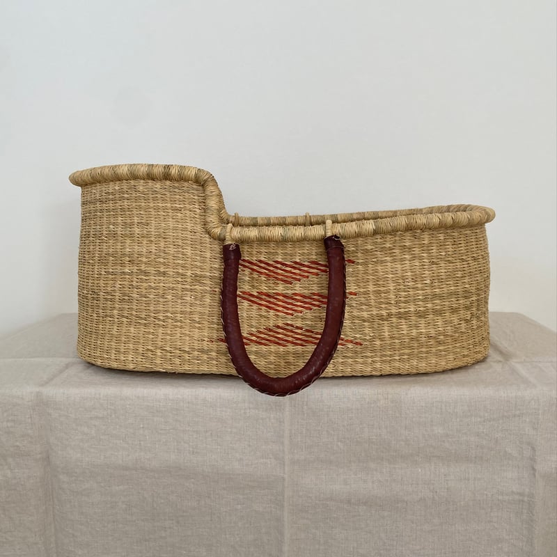 Moses Basket [ Hooded / Tri+Brown ] / Hippo + B