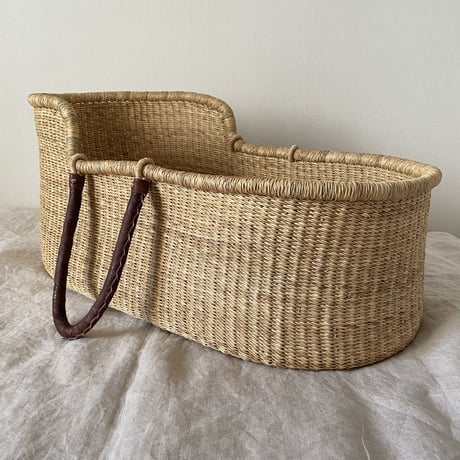 [ご予約] Moses Basket [ Hooded / Brown ] / Hippo + Birds     [ボルガ クーファン ベビーベッド クーファン]