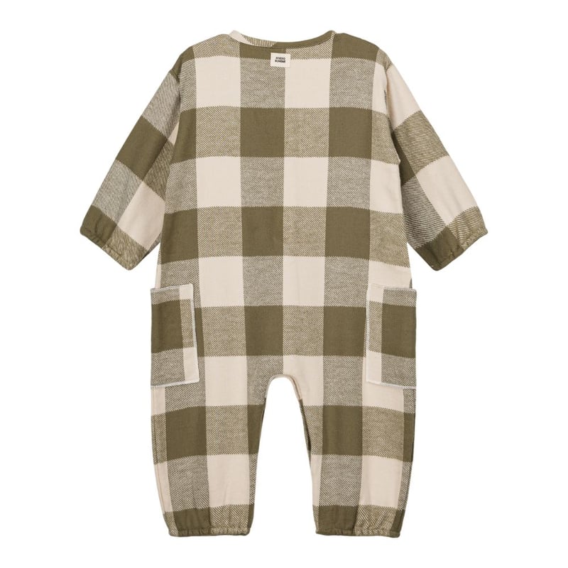 送料無料】 BIG PAPI JUMPSUIT [ KAKI GINGHAM ] / ST