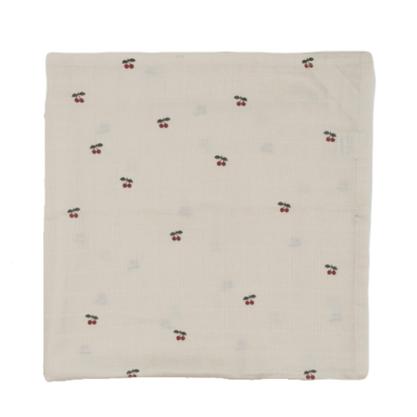 [ 1PC ] Muslin Cloth GOTS [ Cherry ]  / Konges Sloejd     [コンゲススロイド ガーゼ  沐浴  赤ちゃん  ベビー  出産準備]