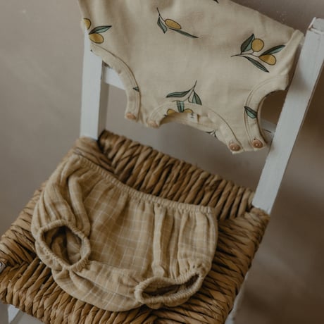 Grid Check Wheat Shortie / Organic Zoo
