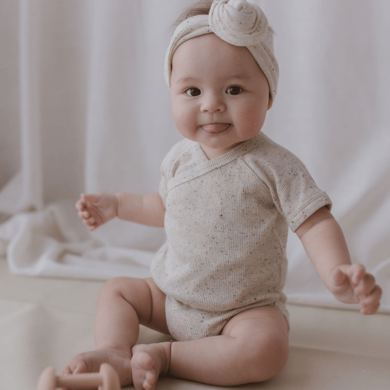 Organic Kimono Bodysuit S/S [ Quinoa ] / SUSUK