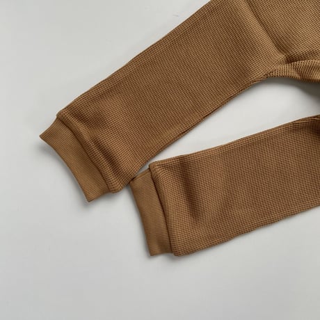 Baggy Leggings Waffle  [ Sugar Brown ] / Monsieur Mini     [ムッシュミニ レギンス 子供服 ワッフル]