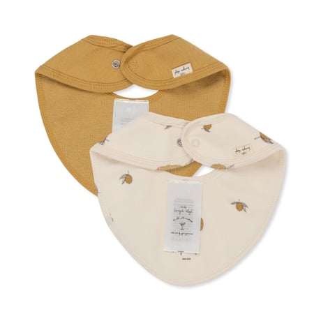 2 Pack Classic Bib [ lemon] / Konges Sloejd    [2枚組 コンゲススロイド 防水 ビブ スタイ レモン ベビー服]