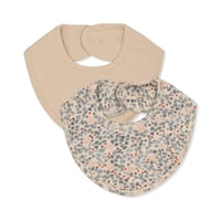 2 Pack Basic Bib [ ROSE HIP BLUE/BRAZILIAN SAND ] / Konges Sloejd    [2枚組 コンゲススロイド 防水 ビブ スタイ ベビー服]