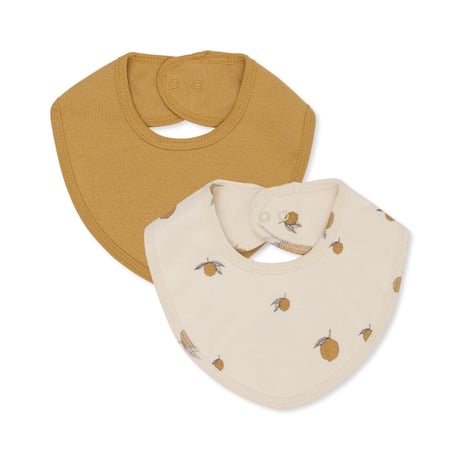 2 Pack Classic Bib [ lemon] / Konges Sloejd    [2枚組 コンゲススロイド 防水 ビブ スタイ レモン ベビー服]