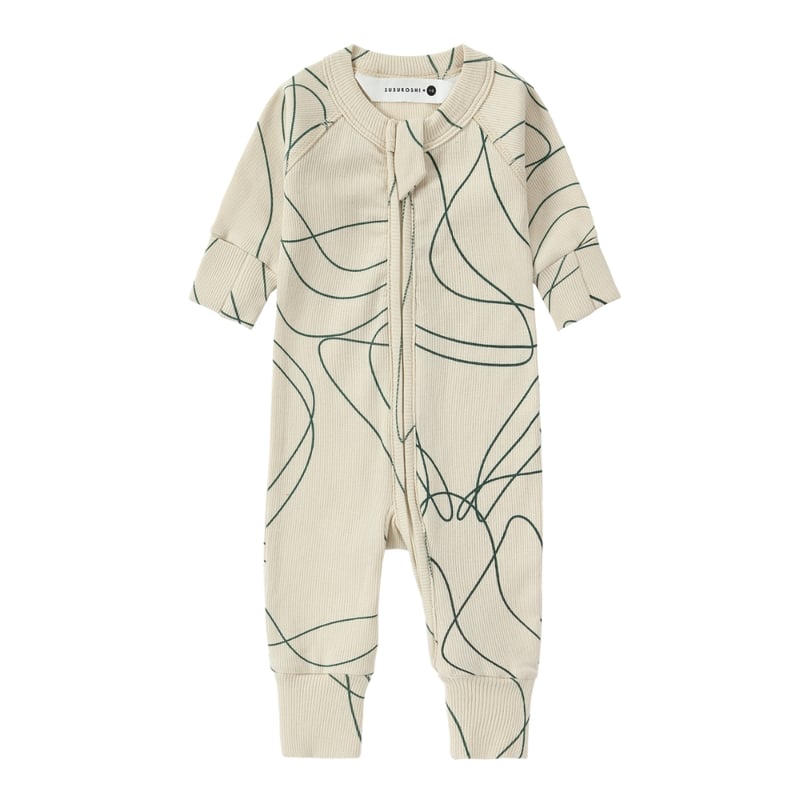 Organic Snap Suit L/SP [ Ripple/Pine ] / SUSUKO