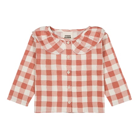 COCO BLOUSE [ PINK GINGHAM ] / STUDIO BOHEME [ブラウス 女の子 子供服 ベビー服 ]