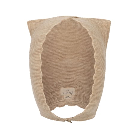 CAT KNIT HELMET [ SAND ]  / Konges sloejd   [Konges Slojd コンゲススロイド ボンネット 赤ちゃん]