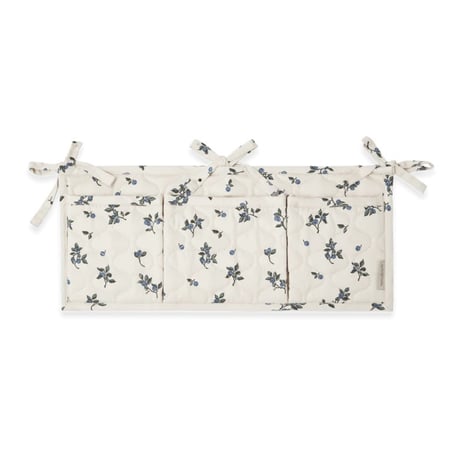 Blueberry Satin Quilted Bed Pocket / garbo&friend