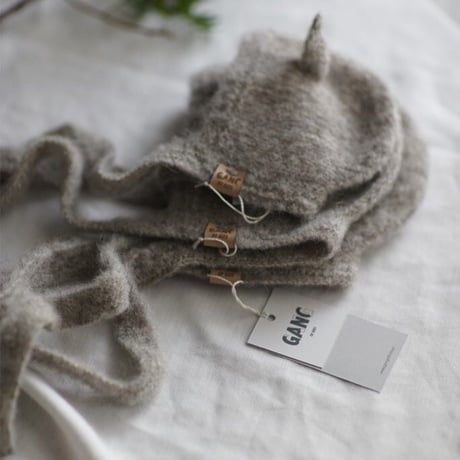 Fairy Hat Alpaca & Silk LIGHT GRAY [ 1-2y, 2-4y ] / GANG OF KIDS [ ボンネット]