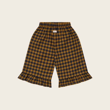Blueberry Gingham Frill Culottes / Organic Zoo