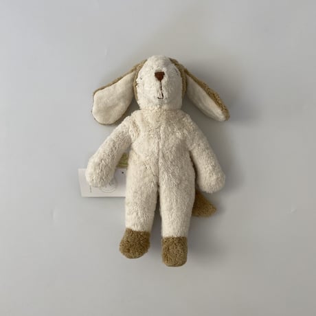 Floppy Animal Dog  WHITE＆BEIGE ( Small ) / SENGER Naturwelt  [ファーストトイ オーガニック 洗える ぬいぐるみ イヌ 出産祝い 赤ちゃん]