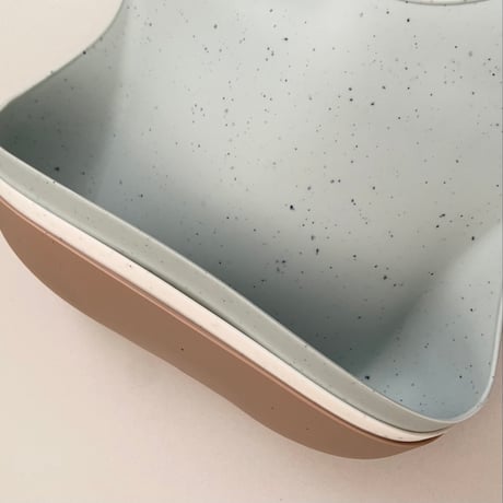 Speckled Silicone Baby Bib / Hippo + Birds  [シリコン ビブ スタイ つぶつぶ 斑点模様 食事エプロン 離乳食 エプロン 幼児 男の子 女の子 シンプル]