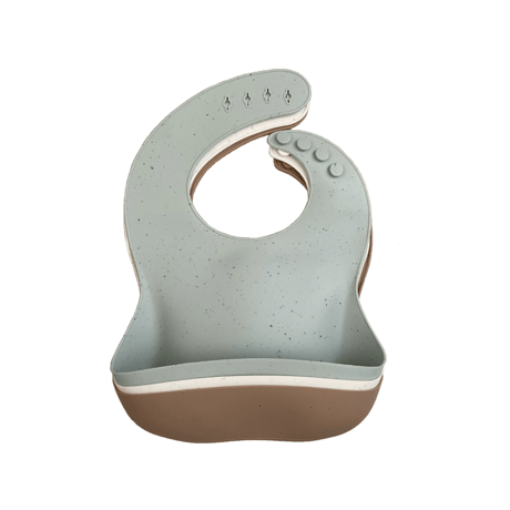 Speckled Silicone Baby Bib / Hippo + Birds  [シリコン ビブ スタイ つぶつぶ 斑点模様 食事エプロン 離乳食 エプロン 幼児 男の子 女の子 シンプル]