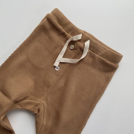 Baggy Leggings Waffle  [ Sugar Brown ] / Monsieur Mini     [ムッシュミニ レギンス 子供服 ワッフル]
