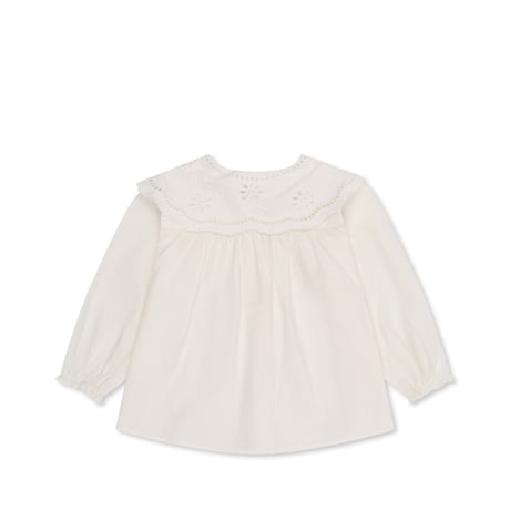 Rilo Collar Shirt [ OPTIC WHITE ] / konges sloejd    [コンゲススロイド ブラウス 子供服 ]